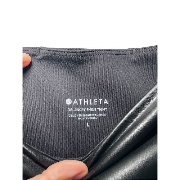 ATHLETA Delancey Shine Tight Black NWOT Size Large - Picture 6 of 7